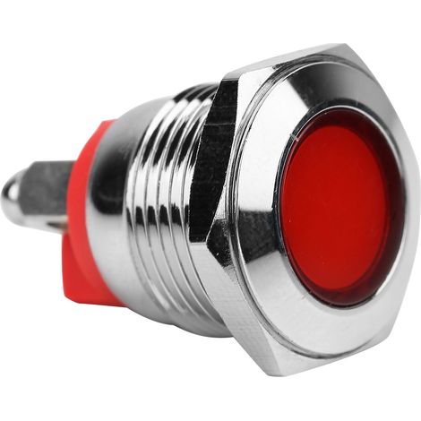 40 voyants LED d'avertissement en métal de haute qualité, étanches IP68 BEM-16C, 16 mm (rouge 24 V) (1/5)