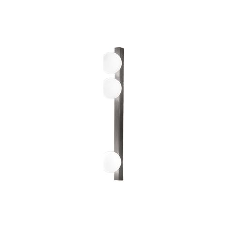 Plafonnier Moderne À 3 Lumières En Métal Gris Titane Avec Diffuseurs Sphériques En Verre Blanc Acide - Design Élégant 60 Cm - Marque Perenz (1/3)