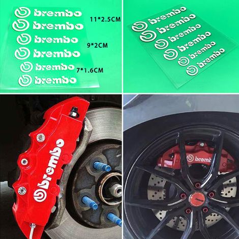 autocollant d'étrier de frein de voiture Brembo, lettres décoratives pour véhicule, blanc, 1 pièce [NX] (1/5)