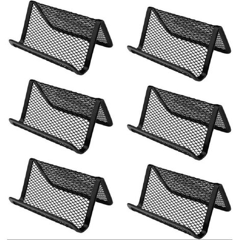 Porte-cartes de crédit 6 pièces, porte-cartes de visite en fil barbelé pour bureau, fournitures de bureau, support de cartes professionnel résistant à la rouille, organiseur de cartes et téléphone pou (1/5)