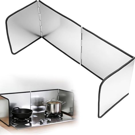 Plaque Anti Projection Cuisine Pliable: Protection Anti-éclaboussures pour Plaque De Cuisson, Facile à Nettoyer, Stove Splatter Guard pour Carter Huile, évier, Poêle à Frire, Cuisson Et Rôtir (1/5)