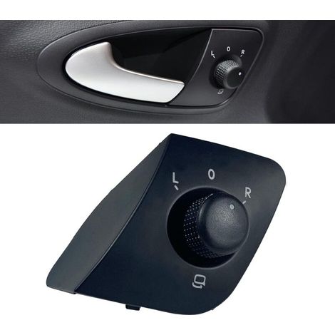 Lntyq Bouton de réglage du rétroviseur latéral extérieur pour Seat Ibiza 2009-2015 6J1959565