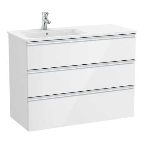 MUEBLE UNIK THE GAP LAVABO IZQUIERDA 1000X460 LAVABO BLANCO TRES CAJONES BLANCO