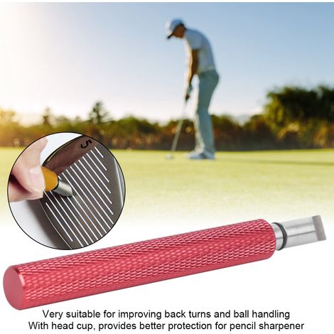 Aiguisoir de fers de golf en acier inoxydable - Affûteur et nettoyeur avec manche aluminium