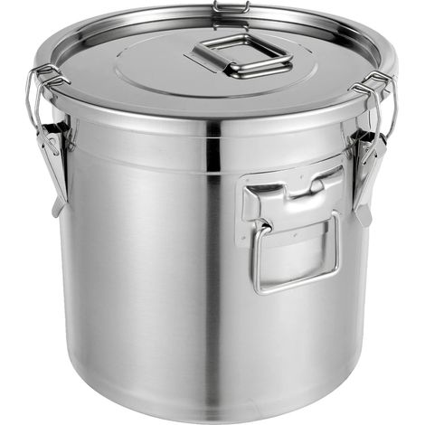 Secchio per alimenti, struttura in acciaio inox, design ermetico, 33 litri (1/2)