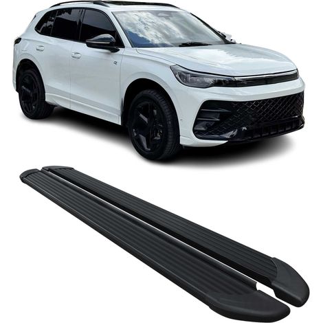 Marchepieds latéraux pédale pour VW Tiguan mk3 2024-2026 Noir 2Pcs Aluminium (1/5)