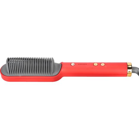 Lisseur à cheveux anti-brûlure à chauffage rapide, brosse peigne lissante pour usage domestique et professionnel. (1/5)