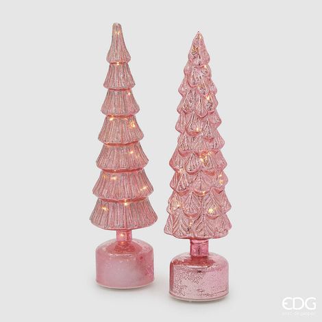 EDGEnzo De Gasperi Decoro Natale Pino Twist H 40,5 Cm D 9 Cm Mov. Led Pink 1 Pz (1/2)