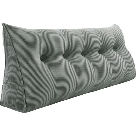 Cuscino da lettura - Simil velluto a coste grigio Cuscino da lettura - Simil velluto a coste grigio 60 cm (1/5)