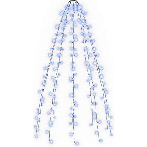 vidaXL Red de luces de árbol de Navidad 180 LEDs azul 180 cm (1/2)
