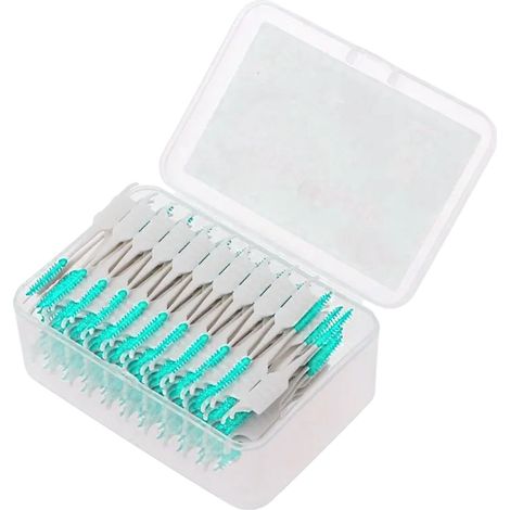 200 Brossette interdentaire, double tête, silicone souple, nettoyage dents, hygiène buccale（Troisième trimestre : septembre）