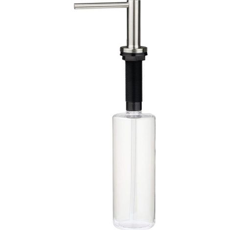 Dispensador de jabón líquido para instalación en fregadero de cocina en color acero cepillado Deante ASTER ZZZF0DD  acero inoxidable cepillado (1/3)