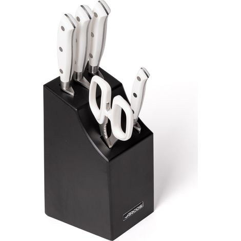 Messer- und Scherenblock Arcos Riviera Blanc 234524 aus Nitrumstahl, mit 5-teiligem Polyoxymethylenblock Mango mit Geschenkbox (1/4)