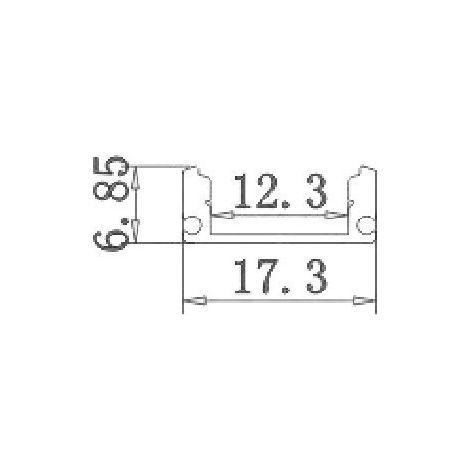 Jandei 4 x 1 metro Perfil aluminio tira led superficie con tapa traslúcida 12,3x6,08mm