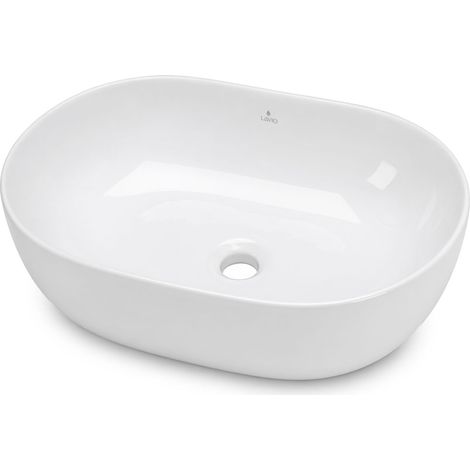 Vasque à poser ovale ELIPSE céramique 49 cm Blanc (1/5)