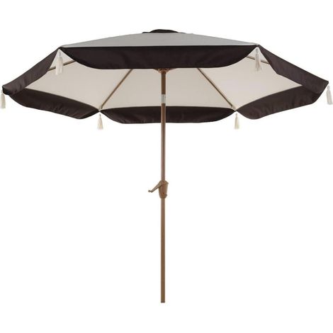 Großer Sonnenschirm Ø270cm mit Kurbel und UV-Schutz 50+ Beige (1/5)