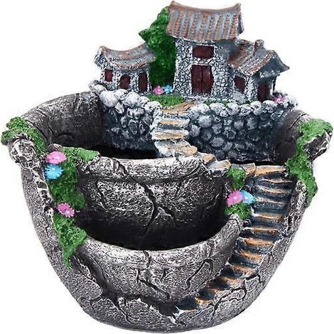Décoration de bureau et de maison : pot de fleurs vintage pour plantes de jardin, mini-pot de succulentesargent (1/3)