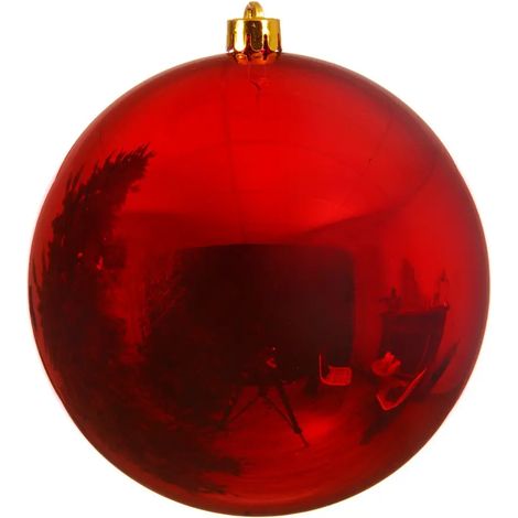 BOLA ROJO NAVIDAD - Diámetro 20cm (1/3)