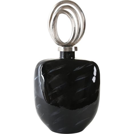 Aluminiumglasvase 23x13x41 Schwarzer Deckel Aluminium Glasmaterial Farbe Multikolen Vase -Familie Details (1/3)