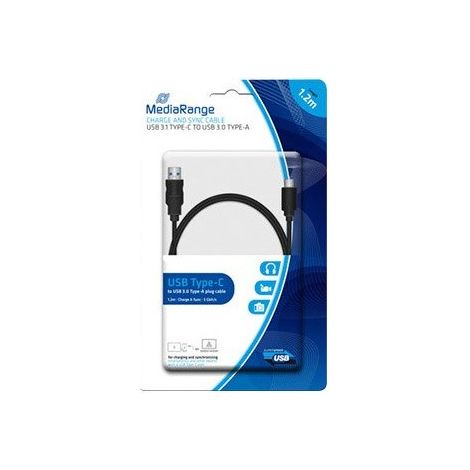 USB3.0 / USB3.1 TypeC 1,2m MediaRange Kabel (MRCS160)