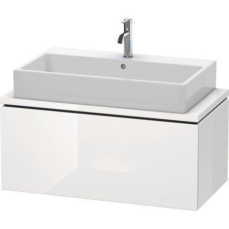 Meuble-lavabo L-CUBE 920x477mm 1 tiroir coulissant we hgl La ES Ah milieu