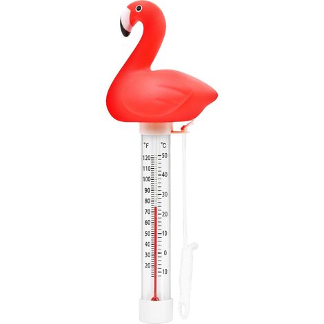 Termómetro flotante para piscina, tamaño grande, fácil de leer, temperatura del agua para piscina, jacuzzi, estanque, flamenco (1/5)