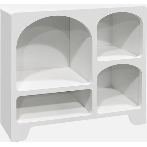 Aparador con efecto madera de 4 compartimentos, 90cm (1/5)