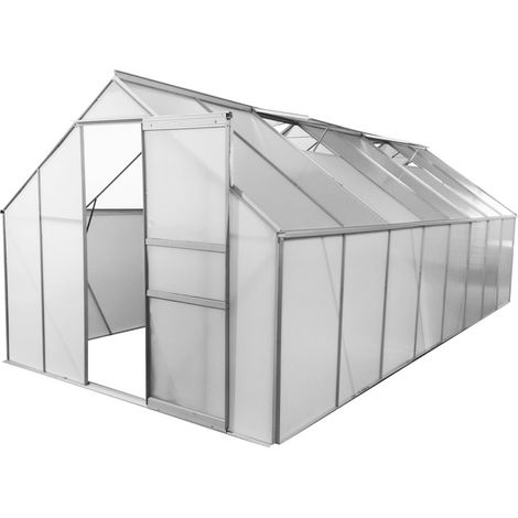 TERRE JARDIN - Invernadero de jardín de aluminio y policarbonato de 12,25 M². (1/5)