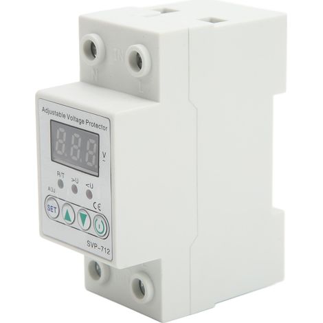 Protecteur de surtension et sous-tension réglable 220V 63A avec temporisation et réarmement automatique (1/5)