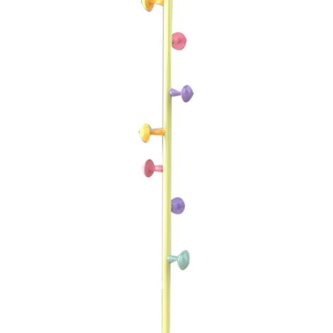 Porte-Manteaux, Support De Suspension en Métal à 7 Crochets Amovibles pour Articles Ménagers, Porte-Manteau sur Pied, Porte-Manteau Autoportant en Métal pour (Jaune) (1/5)