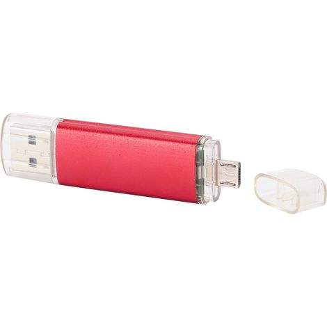 Clé USB 2 en 1 OTG, disque mémoire U, stylo mémoire haute capacité, rouge 64 Go