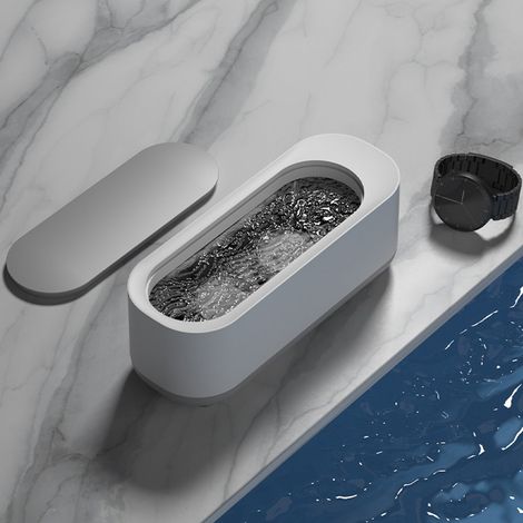 Nettoyeur de bijoux petit format, portable et automatique, nettoyage complet par vibrations, nettoyeur de lunettes en PP pour usage domestique (1/5)