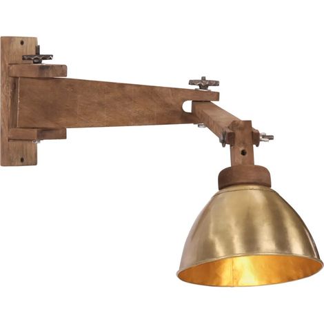 Lampe murale style industriel 80 x 20 x 6,5 cm ambiance relaxante en fer laiton antique (1/5)