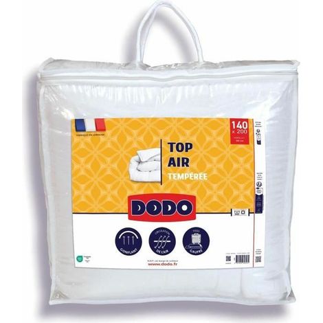 Couette tempérée - DODO - TOP AIR - 140 x 200 cm - 300G/M² - Blanc (1/2)