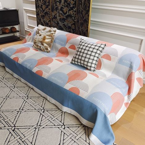Un demi-acre de cubes de sucre 90X180 Coussin de canapé monobloc, housse de canapé intégrale anti-griffures de chat, adaptée à toutes les saisons, serviette/housse de canapé (1/4)