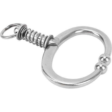 Pince à nez pour bovins en acier inoxydable, type ressort, pour animaux d'élevage (grand format). (1/5)