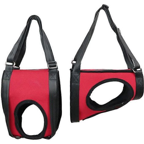Harnais souple Soft Sling Assist pour chiens âgés, blessés, handicapés et après une chirurgie du LCA - Taille L - Rouge (1/4)