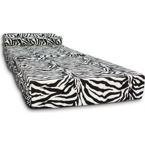 Gästematratze - Campingmatratze - Reisematratze - Faltmatratze - 70 x 200 x 15 mit Kissen Zebra Design