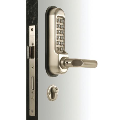 Lokod – Serrure électrique à code mécanique – 4000 combinaisons – Réversible – Pour portes de 25 à 55 mm d'épaisseur – Dimensions boîtier 177 x 48 mm (1/10)