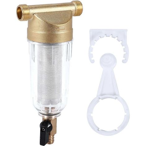 4. Préfiltre à eau à double bouche en cuivre et plomb, lavage à contre-courant pour éliminer les contaminants--