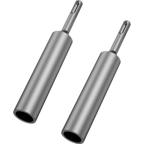 2 Stück Professional SDS Plus Erdnageleintreiber 180 x 25mm Innen Durchmesser 19mm Tiefenerder Erder Erdung Staberder Edelstahl Erdungsspieß Treiber zum Einstecken von Tiefenerder (2PCS) (1/5)