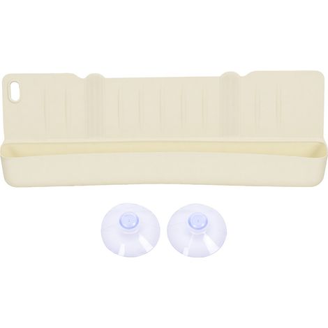 Protection anti-éclaboussures pour lavabo, en TPR léger, blanc laiteux, idéale pour la cuisine et la salle de bain. (1/5)