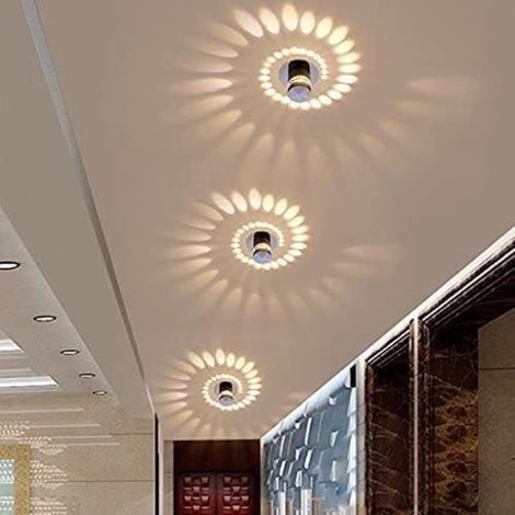 3W LED Eclairage Encastré Cadre et Lampe LED Downlight Lampe Intégrée Spots de Plafond Applique Murale Rond Ø5.5CM Aluminium (1/4)
