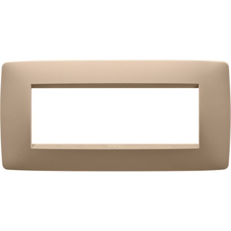 PLAQUE ONE RECTANGULAIRE 6P CUIVRE DOUX GEWISS GW16106VX