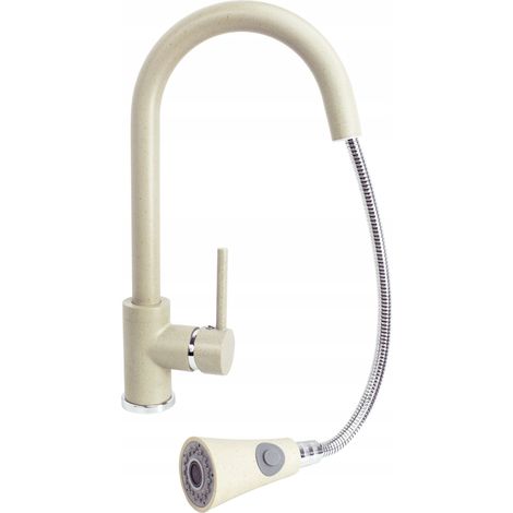Mitigeur de cuisine Granitan Snake avec bec rétractable Beige 1 pièce (1/5)