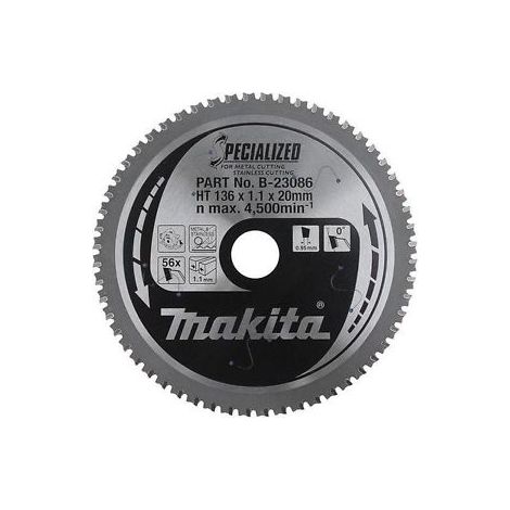 Lame de scie pour le métal Makita 136x1 1x20 0 mm Z56 0°