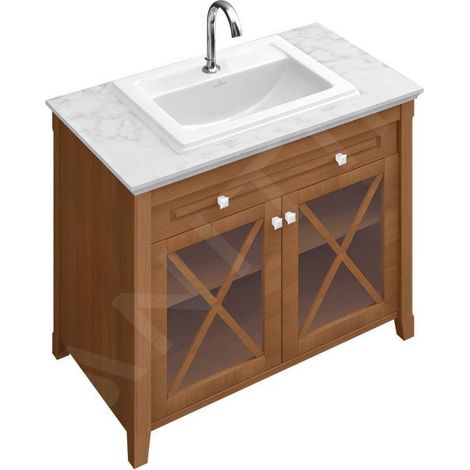 VB WTUS Hommage 63 985x905x620mm 1 tiroir 2 portes WT avec finitions Noyer/Gris/Blanc/Marbre (1/4)