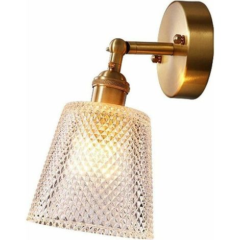 [JAMAIS UTILISÉ]Lampe de mur moderne boule de verre de cuivre Applique murale en laiton for restaurant salon salle de bain miroir phares chevet for lecture de chevet salon décoration E27 Edison (1/5)