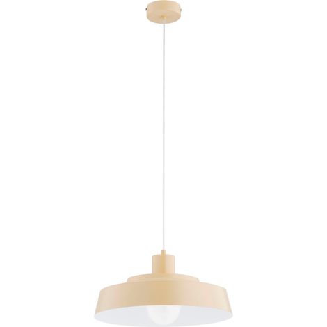 Suspension ronde crème cuisine E27 15W Delta Alfa métal (1/3)
