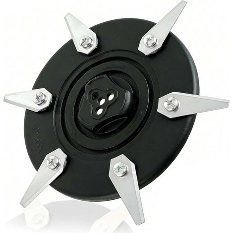 (mise à niveau) Disque de coupe+ 6 lames en acier inoxydable compatibles avec les tondeuses robotisées Bosch Indego XS300 S350 S400 S500 M700 S+350 S+400 S+500 M+700 (noir) (1/4)